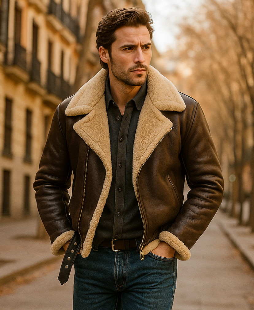 MAVERICK | Chaqueta de cuero acolchada.