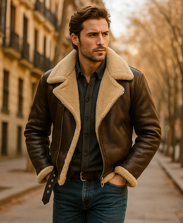 MAVERICK | Chaqueta de cuero acolchada.