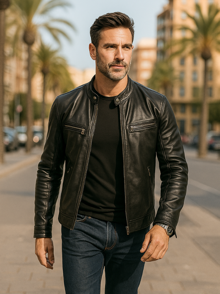 SCOTT | Chaqueta de cuero de temporada.