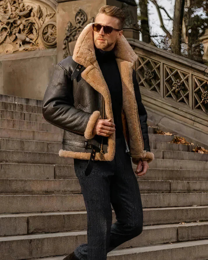 MAVERICK | Chaqueta de cuero acolchada.